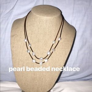 Pearl beachy beaded necklace!
